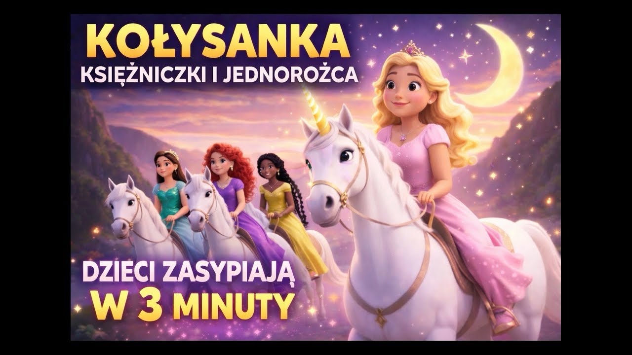 Kołysanka o Księżniczkach, Koniach i Jednorożcu 🌙 Bajka na Dobranoc 