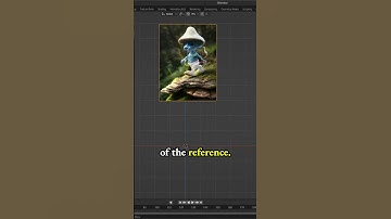 Drag Smurf Cat reference and move to cursor for low poly 3d model in Blender