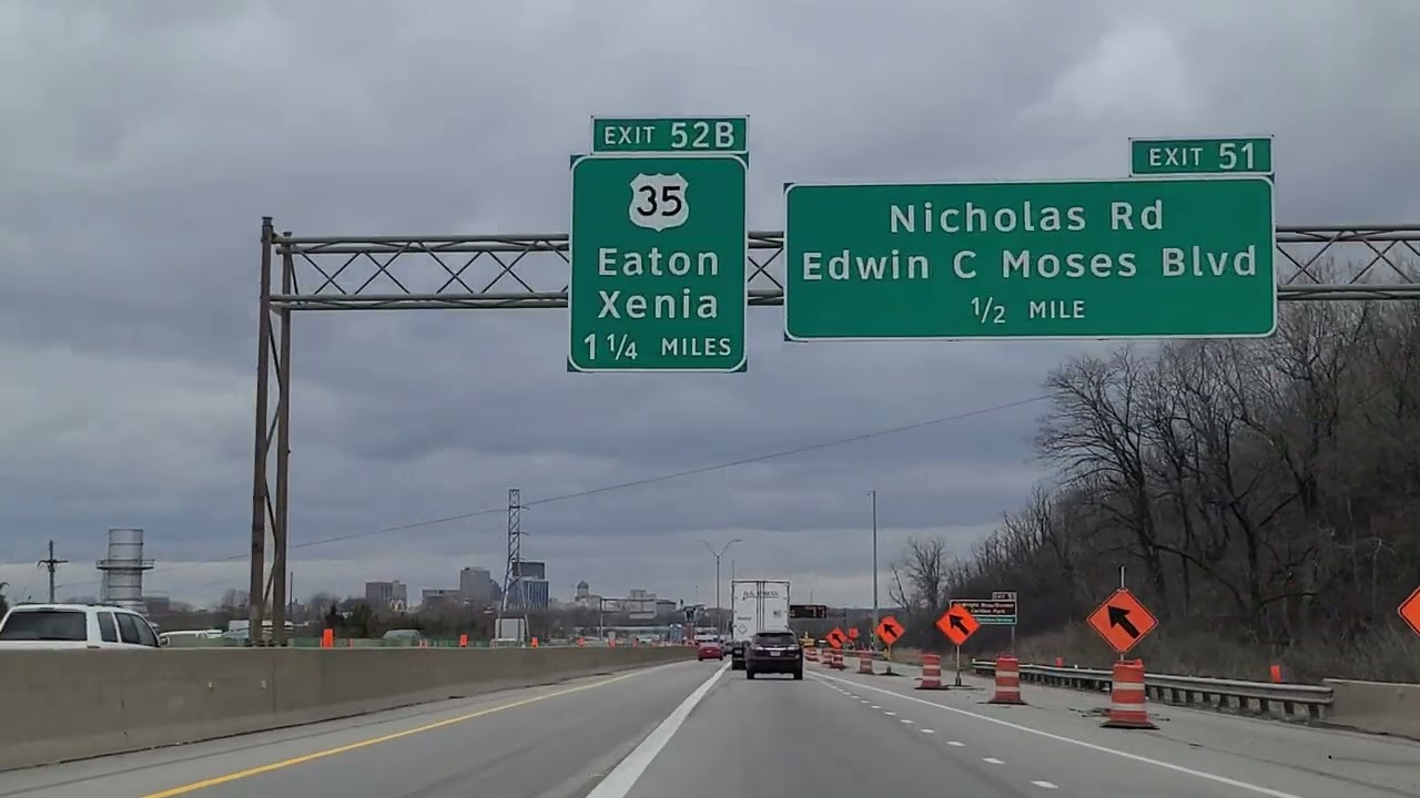 Driving from Centerville to downtown Dayton Ohio