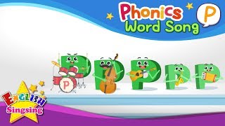 phonics word song p english songs educational video for kids
