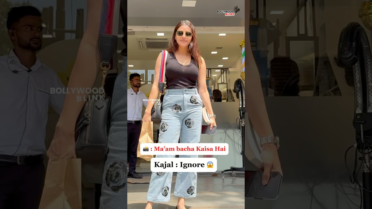 Bacha kaisa hai?’ Kajal ignores paparazzi 👀 
