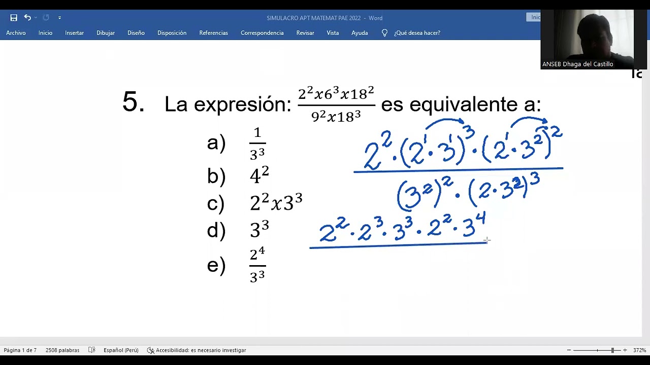 DESARROLLO DE PREGUNTAS PAE UDEP DEL 2020 Y 2021. Prof. Marlon Dhaga del Castillo