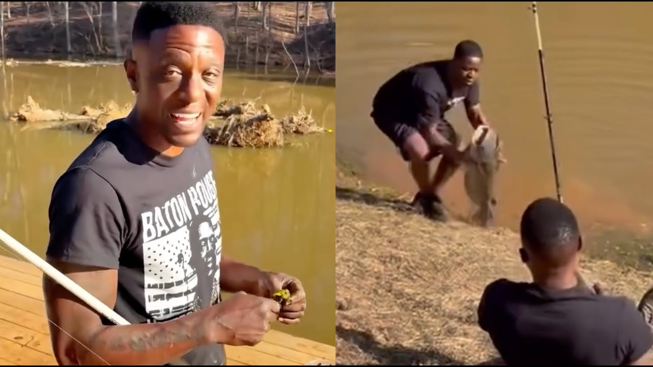 "Oh Ma Gawd" Boosie Starts Screaming After Catching A Shark At BadAzz Lake 🦈