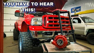 I INSTALLED CRAZY LOUD TURBO ON THIS 6.0L POWER STROKE! *INSANE*