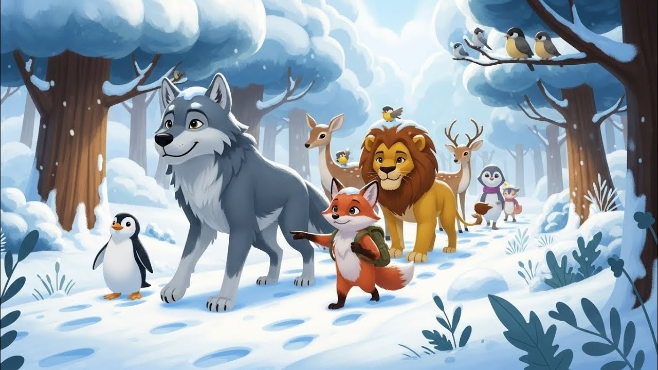 Legends Beneath the Moon and Sun | Wolf, Lion & Fox Kids Poem | Magical Animal Story