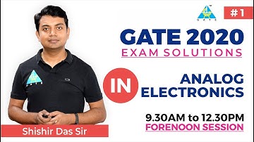 1 | GATE 2020 | Instrumentation | Forenoon Question | Analog Electronics