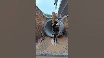 💪 Giant Pipe Installation Made Easy! | Heavy Lifting Teamwork