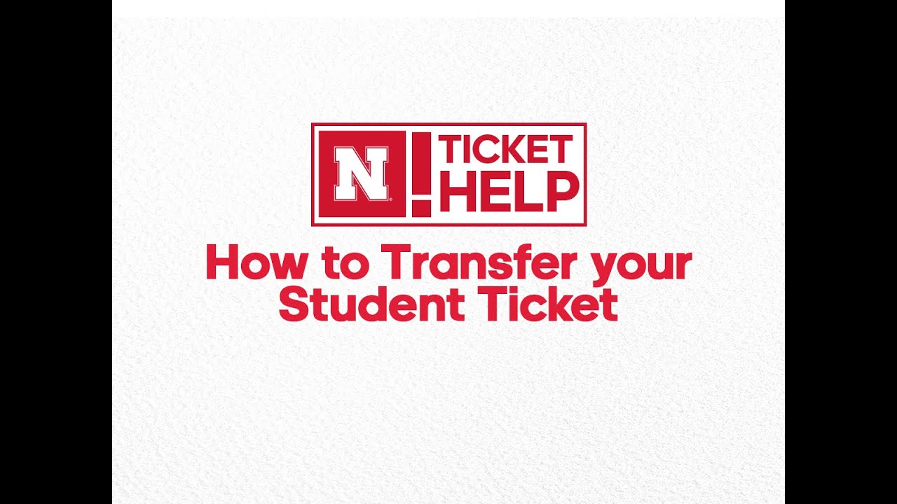 How to Transfer your Husker Student Tickets YouTube