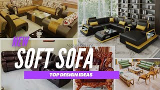 #newhome #sofaset #designswooden living hall leather and velvet modern soft sofa screenshot 2