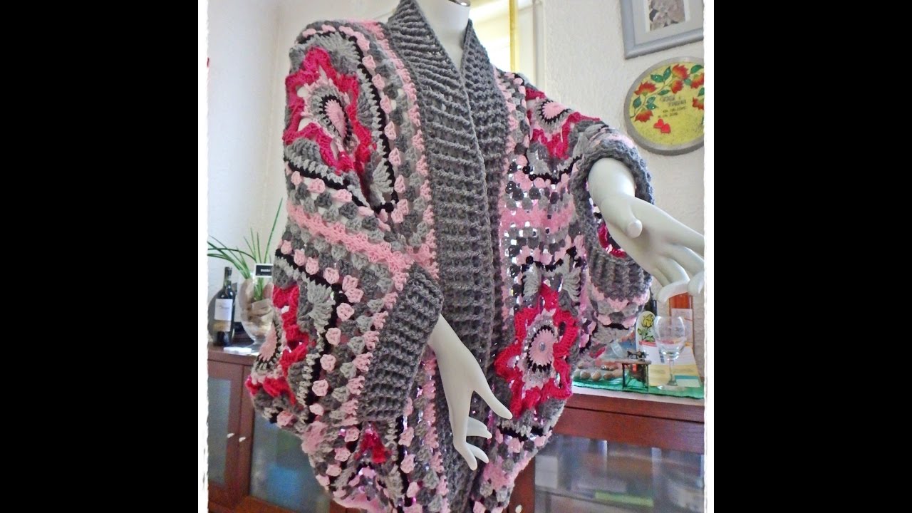 Granny Square Sweater, Crochet Cardigan 
