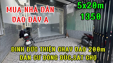 Nhà này ở sướng lắm,gần chợ,mặt tiền Đinh Đức thiện vào 200m thông ra bình Chánh về thành phố 