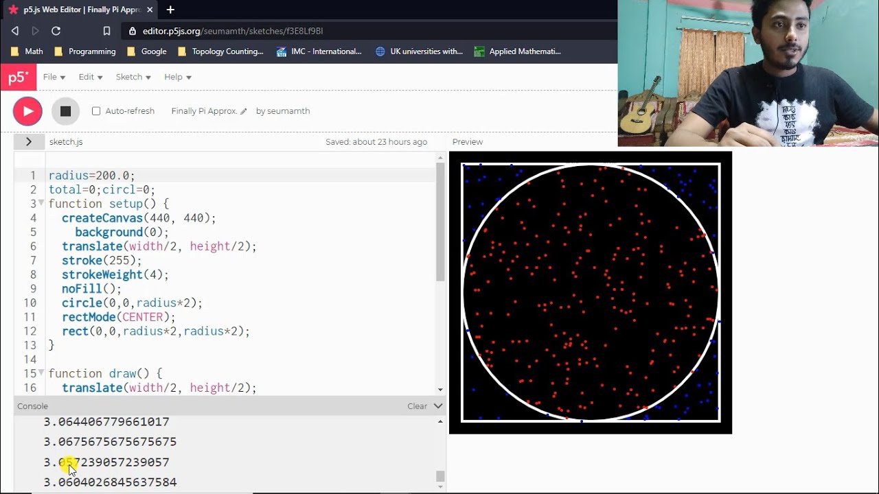 monte-carlo-simulation-java-script-program-to-calculate-pi-youtube