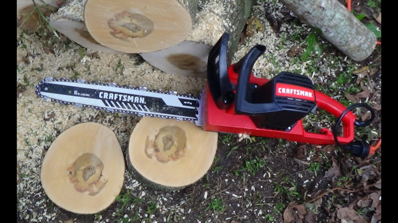 Reviewing A !6"  Craftsman Electric Chainsaw, How To Sharpen The Chain!