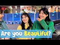 Ask Chinese girls "How beautiful are you from 1-10?" street interview in China! Confident or not?