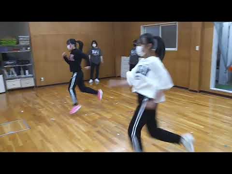 エアロビック技能検定稽古 キッズダンシング水曜日クラス キッズガーデン武蔵小杉教室 指導 梶原和歌子 小林杏純 2022,4,6