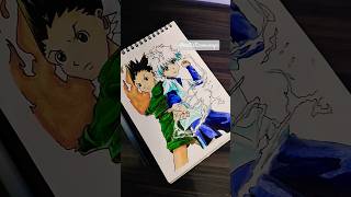 Gon and Killua Drawing #animedrawing #hunterxhunter #gon #killua #art