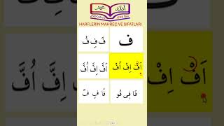 Fe Harfi Harflerin Mahreç Ve Sıfatları