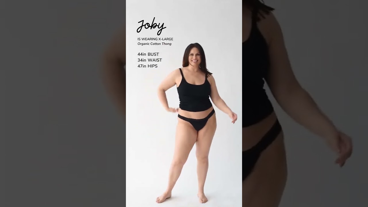 Digital Size Guide - XL - Joby - Organic Cotton Thong