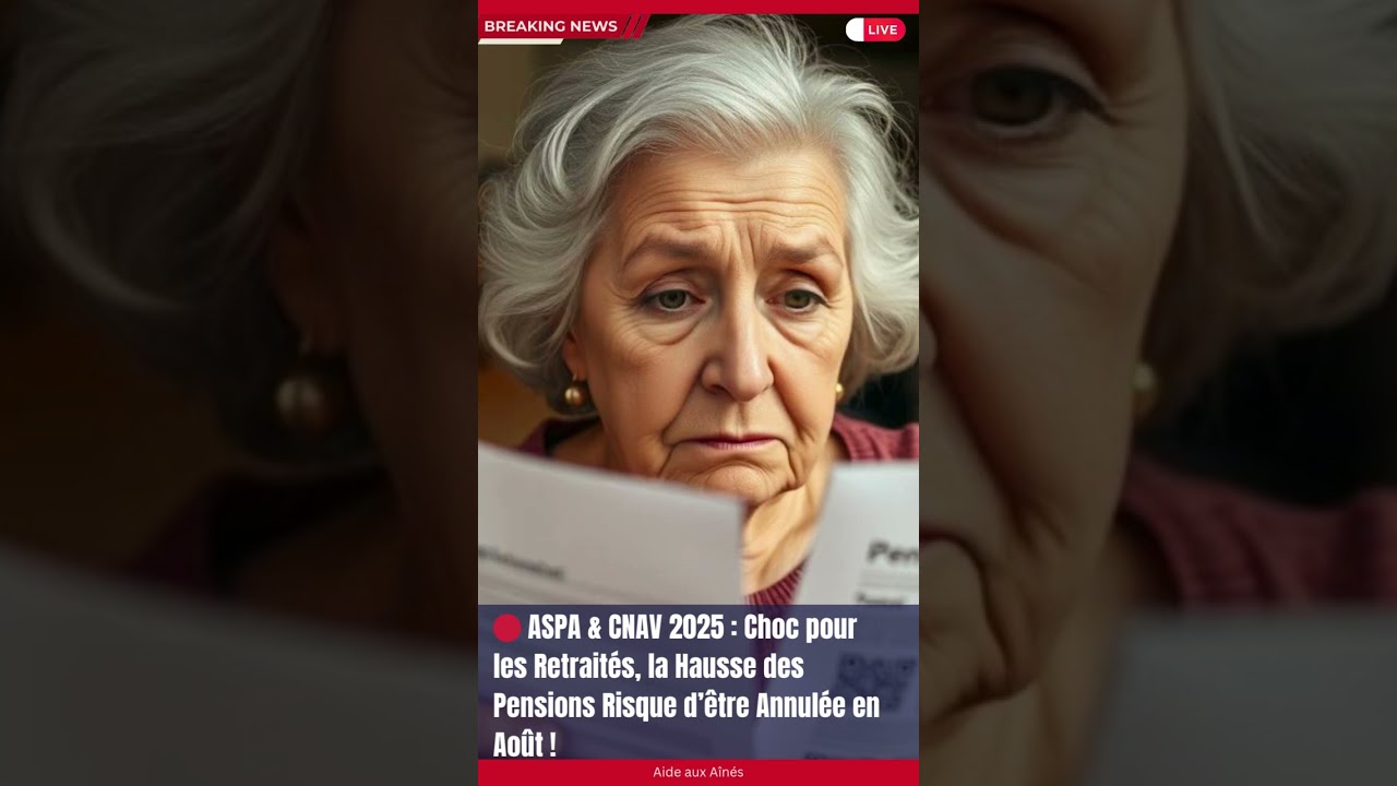 🔴 ASPA & CNAV 2025 : Choc pour les Retraités, la Hausse des Pensions Risque d’être Annulée en Août !