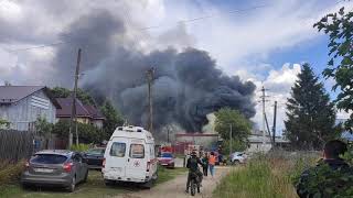 Пожар базы в Бабушкино 31.07.2020