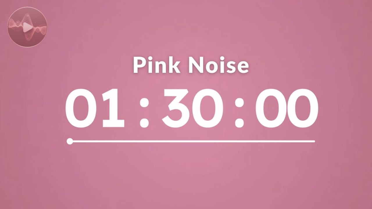 90 Minute Study Timer | Pink Noise for Deep Focus & ADHD Concentration (No Alarm)