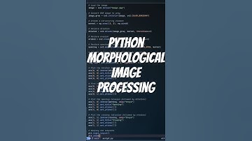 Morphological Image Processing in Python with OpenCV #python #ai #artificialintelligence