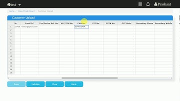 Bulk upload of Customer Master data