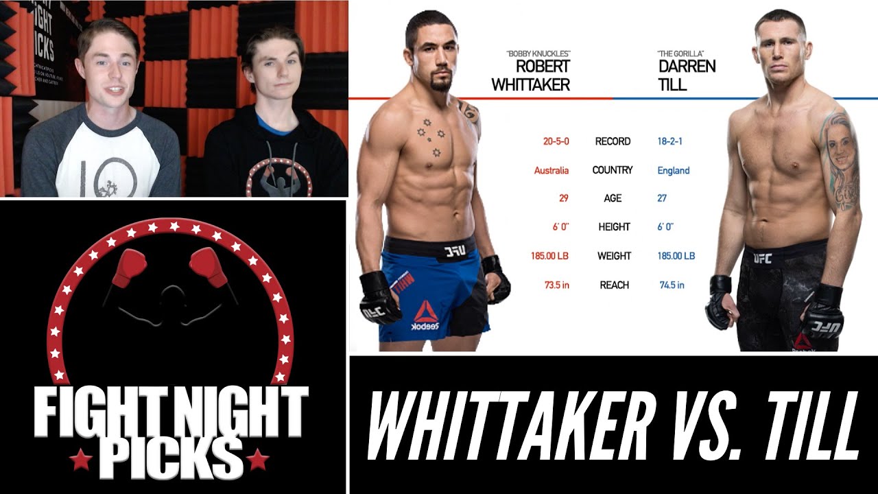 Download UFC Fight Night: Robert Whittaker vs. Darren Till Prediction