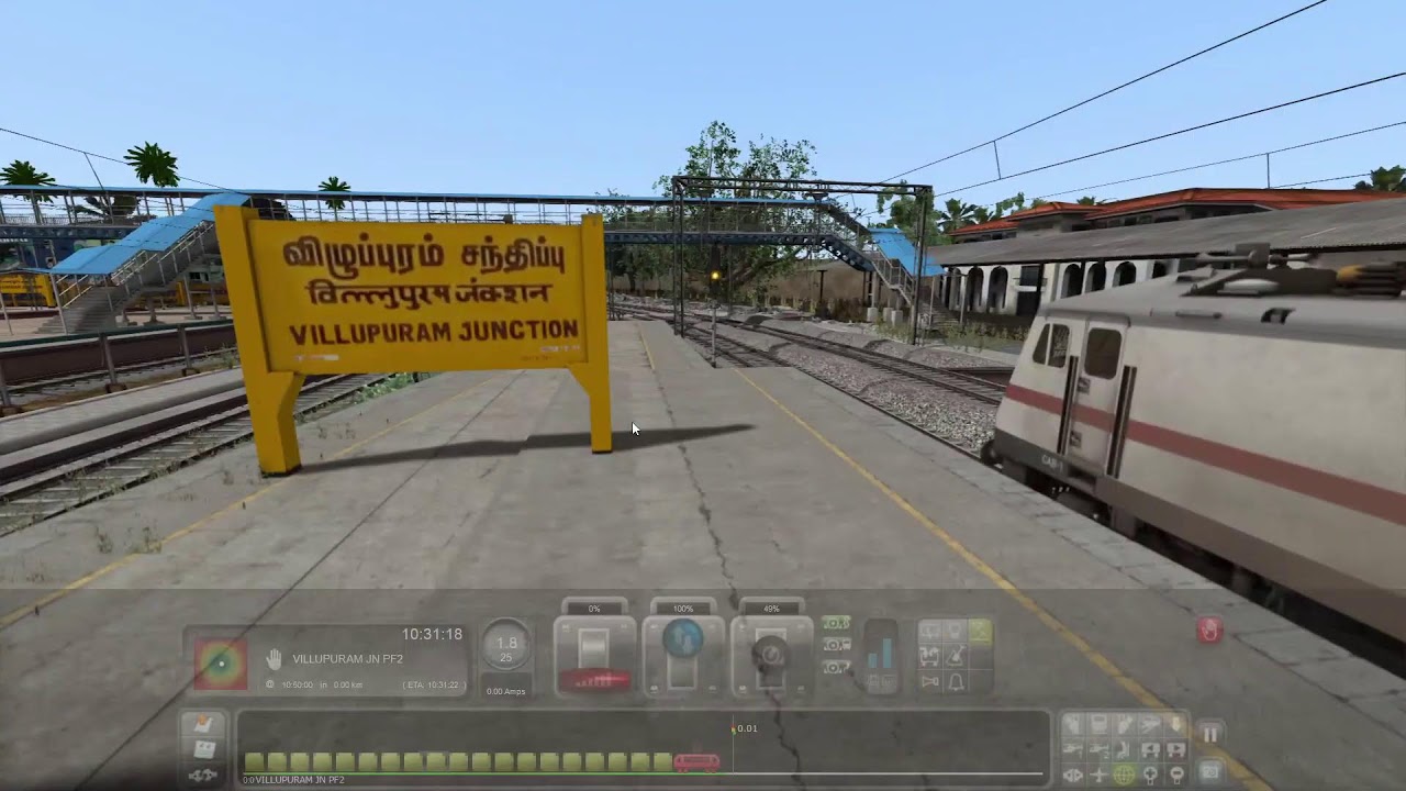22536 Rameshwaram Express அதிரடி பயணம்!Egmore to Villupuram with Real TrafficTrain Simulator Classic