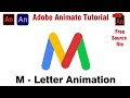 Google Style M Letter Motion Graphic Animation | Adobe Animate Tutorial