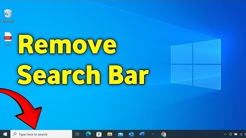 How to Remove Search Bar from Taskbar in Windows 10