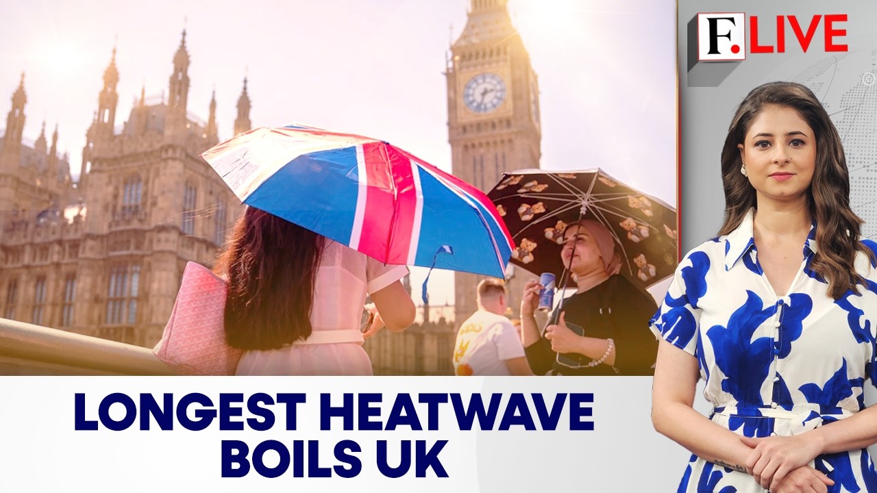 UK Heads Towards Longest Heatwave Since 1974, Yellow And Amber Health Alerts Issued | Firstpost Live thumbnail