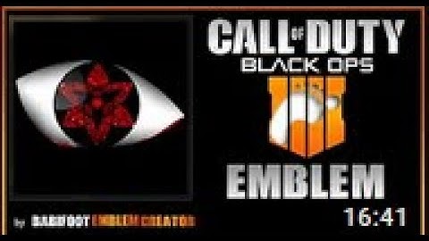 COD BO4 Emblem Tutorial - Sasuke Eternal Sharingan Mangekyo