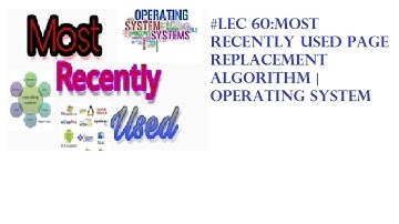 #Lec 60:Most recently used page replacement algorithm | #Tutorial for operating system(GATE/UGC/NET)