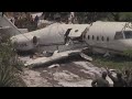 AVIÃO NORTE-AMERICANO DERRAPA NA PISTA DE AEROPORTO DE HONDURAS.