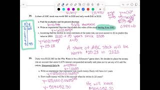 Exponential Function Word Problems Review