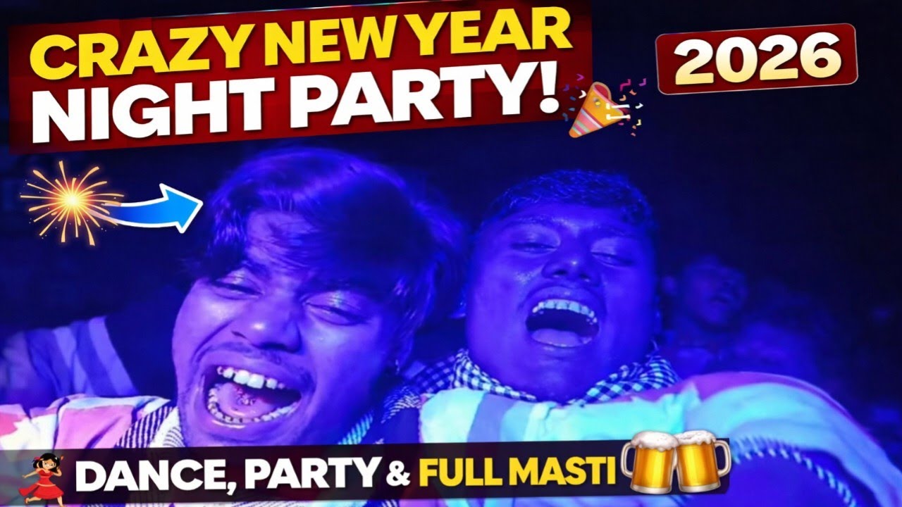 Crazy New Year Night Party | Bear, Dance & Full Night Enjoyment Vlog | 
