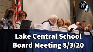 Lake Central School Board Meeting 8/3/20