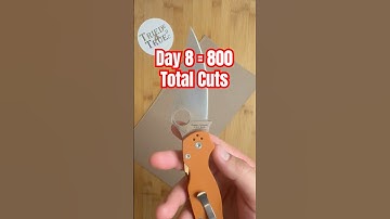 Day 8️⃣: Edge Retention Testing - Spyderco PM2 Rex 45 #triedandtrueedc #testing #shorts