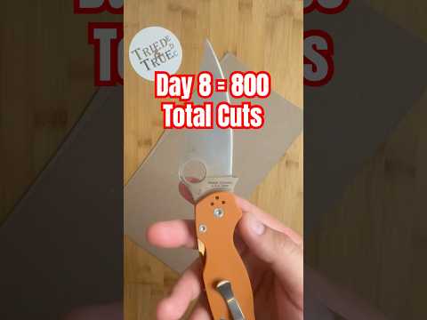 Day 8️⃣: Edge Retention Testing - Spyderco PM2 Rex 45   