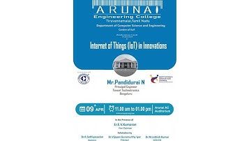 MHRD IIC | 1504 - ARUNAI ENGINEERING COLLEGE | DEPARTMENT OF CSE | WORKSHOP | INTERNET OF THINGS