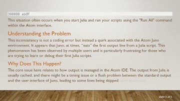Troubleshooting println() Inconsistencies in Julia with Atom IDE