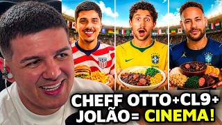 CL9, FRAJOLA E CHEFF OTTO experimentam PRATOS DA COPA DO MUNDO e O wardi REAGIU!