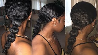Stretching Method: Cute Ponytail for Thick Curly Hair