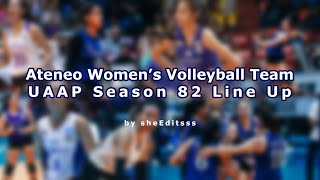 Ateneo women’s volleyball team (ale) uaap season 82 line up