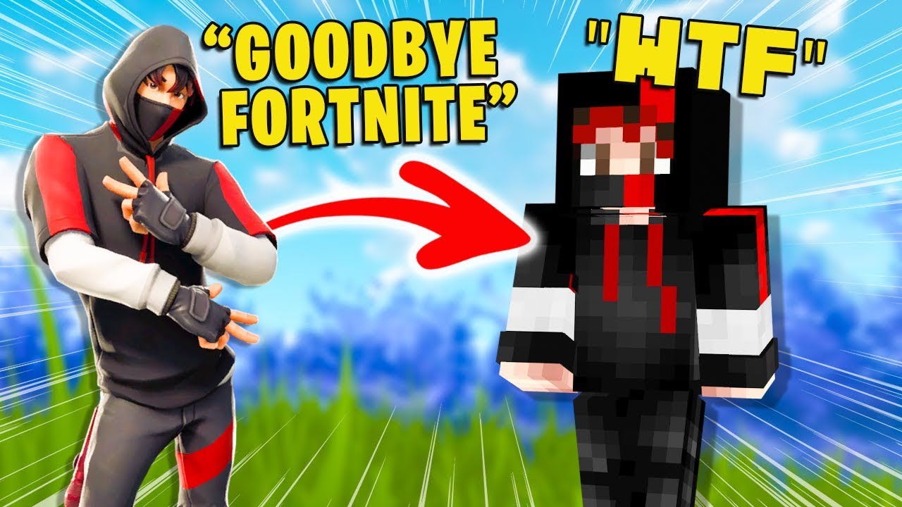 Ikonik Leaves Fortnite For Minecraft Youtube - became the ikonik skin in roblox and this is what happened youtube