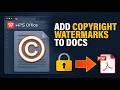 WPS Office Watermark Tutorial - Secure Your Documents Now
