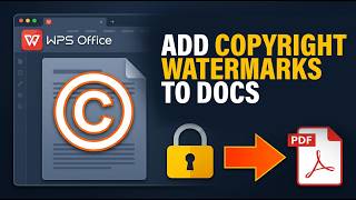 WPS Office Watermark Tutorial - Secure Your Documents Now