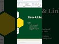 PowerPoint Shorts: Lists