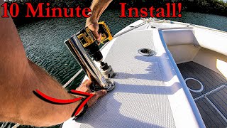 Easiest Boat ROD HOLDER Install Ever!! Learn This TRICK Now!!!